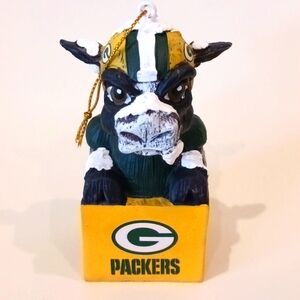 NFL Green Bay PACKERS Mascot Mini Tiki Totem Ornament 3OT3811MAS New in Package
